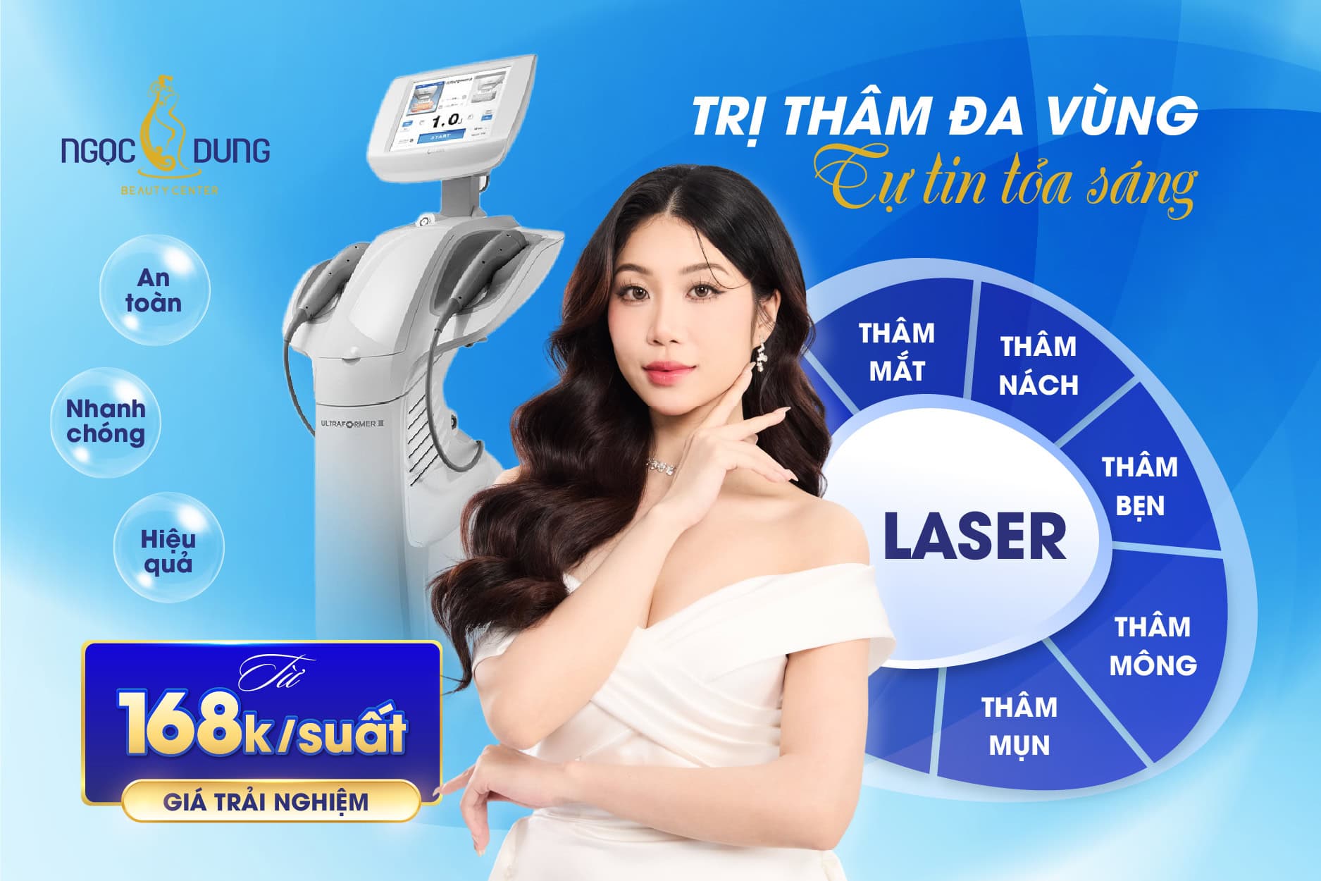 Trị thâm đa vùng không xâm lấn – Da sáng đều rõ rệt